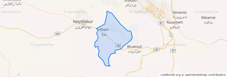 Mapa de ubicacion de شهرستان زبرخان.