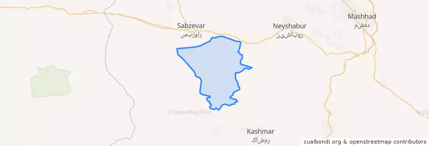 Mapa de ubicacion de شهرستان ششتمد.