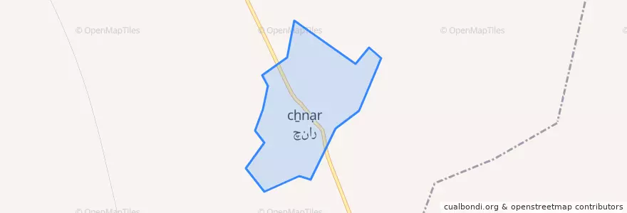 Mapa de ubicacion de چنار.