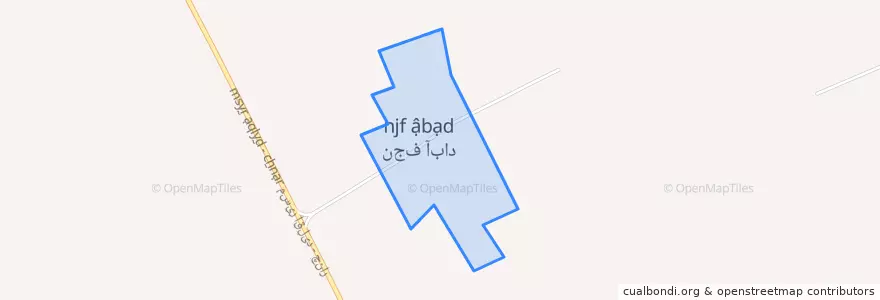 Mapa de ubicacion de نجف‌آباد.