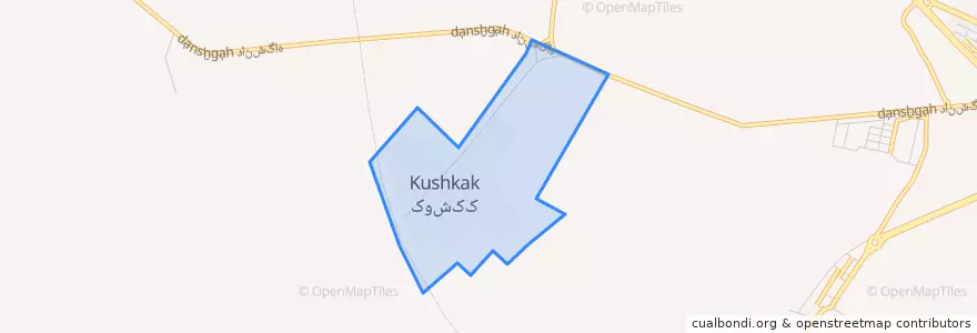 Mapa de ubicacion de کوشکک.
