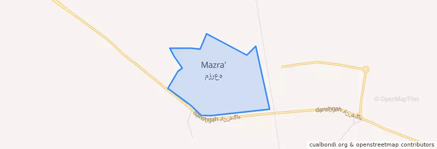 Mapa de ubicacion de Mazra'.