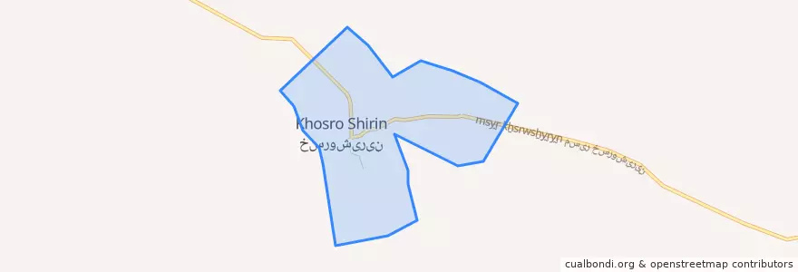 Mapa de ubicacion de Khosrowshirin.