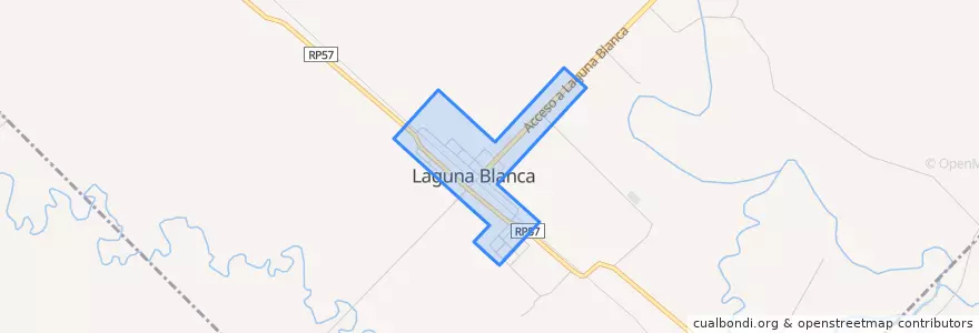 Mapa de ubicacion de Laguna Blanca.