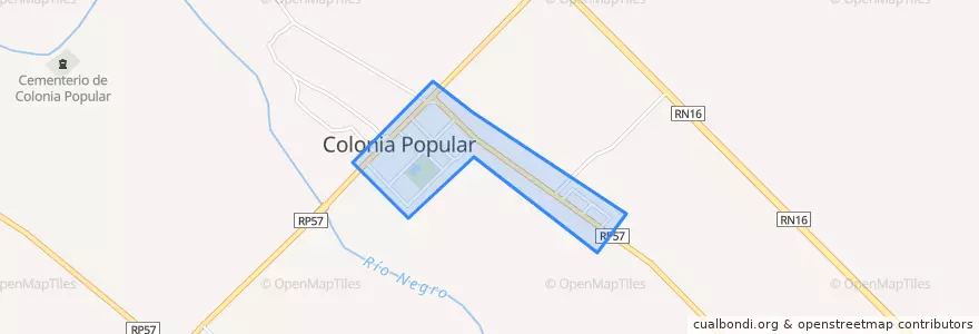 Mapa de ubicacion de Colonia Popular.
