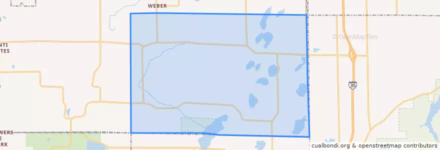 Mapa de ubicacion de Oxford Township.