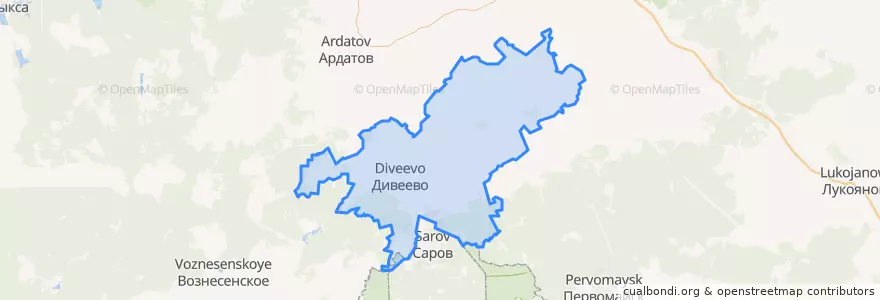 Mapa de ubicacion de Diveyevsky District.