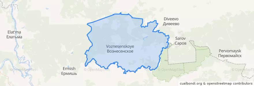 Mapa de ubicacion de Вознесенский район.