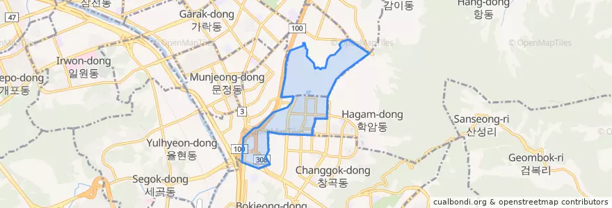 Mapa de ubicacion de Wirye-dong.