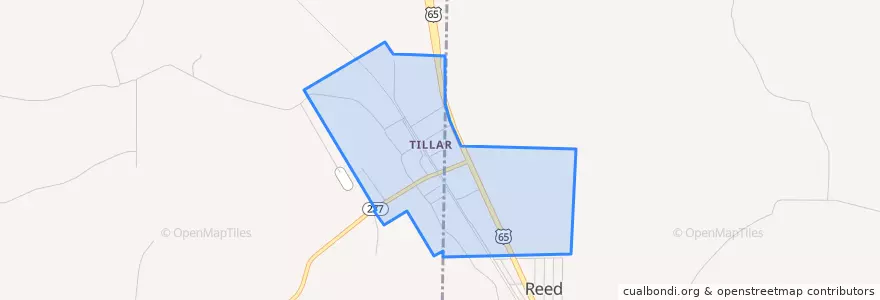 Mapa de ubicacion de Tillar.