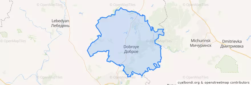 Mapa de ubicacion de Добровский район.
