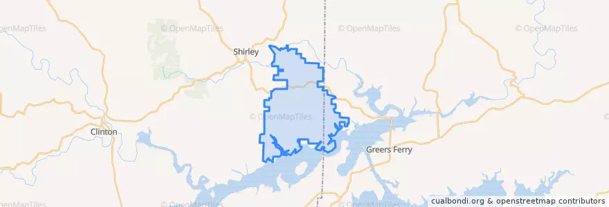 Mapa de ubicacion de Fairfield Bay.