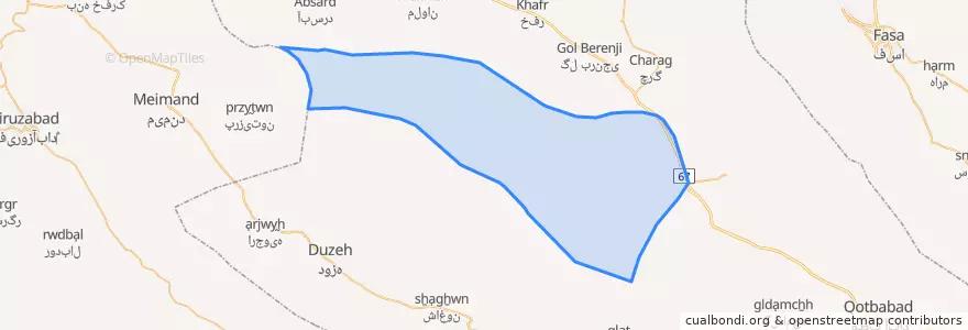 Mapa de ubicacion de بخش راهگان.
