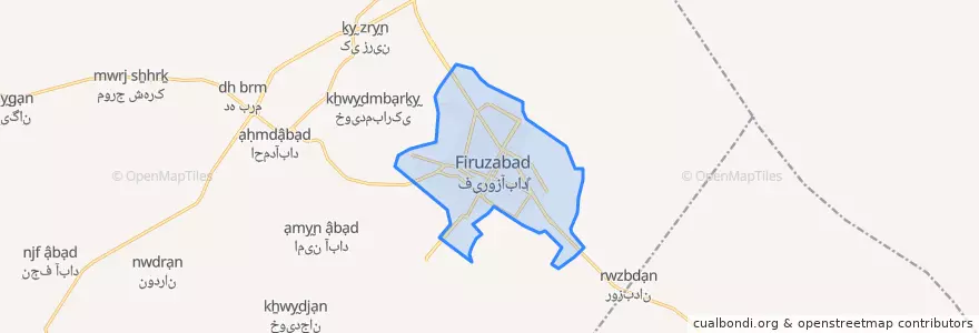 Mapa de ubicacion de فیروزآباد.