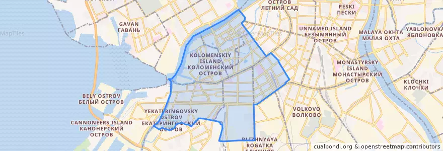 Mapa de ubicacion de Адмиралтейский район.