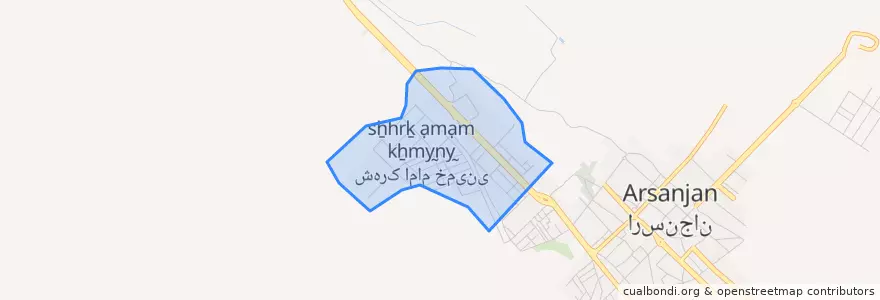 Mapa de ubicacion de Imam Shahr.
