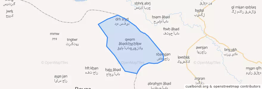 Mapa de ubicacion de دهستان بانش.