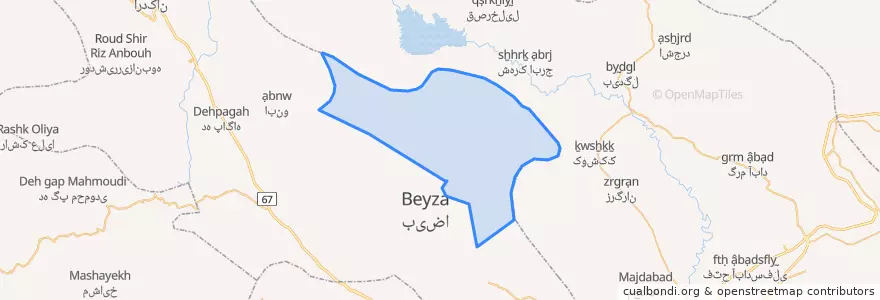 Mapa de ubicacion de بخش بانش.