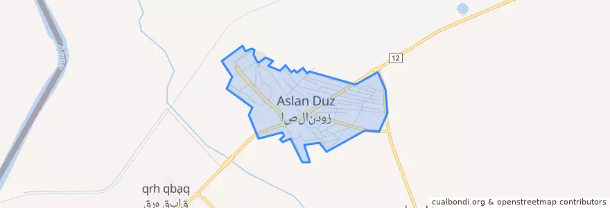 Mapa de ubicacion de شهر اصلاندوز.