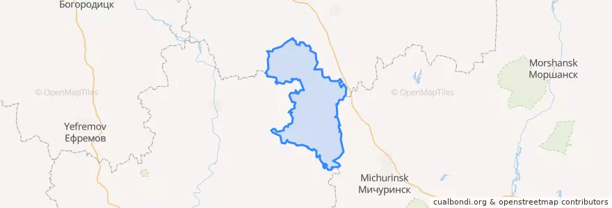 Mapa de ubicacion de Чаплыгинский район.
