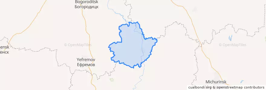 Mapa de ubicacion de Данковский район.