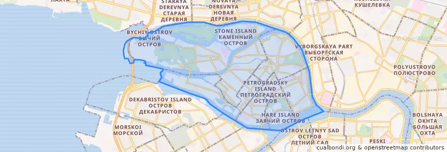 Mapa de ubicacion de Petrogradsky District.