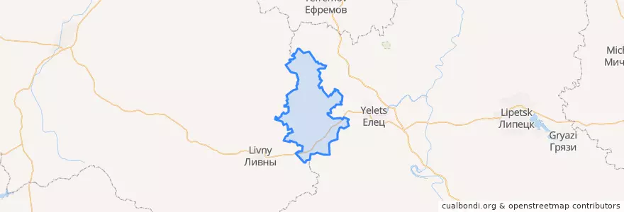 Mapa de ubicacion de Измалковский район.