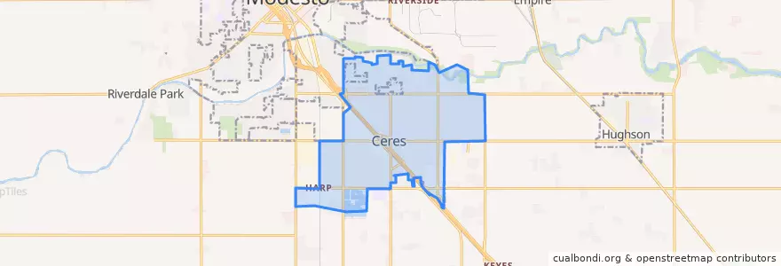 Mapa de ubicacion de Ceres.