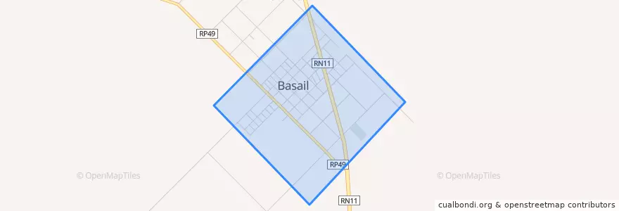 Mapa de ubicacion de Basail.