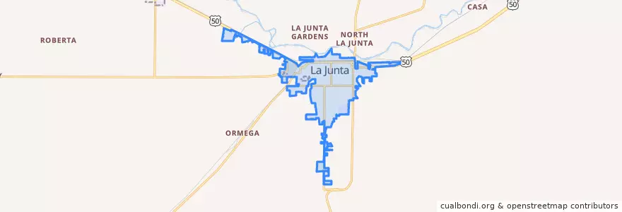 Mapa de ubicacion de La Junta.