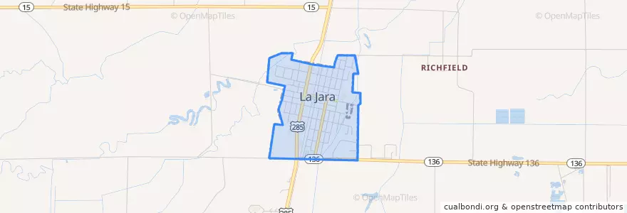 Mapa de ubicacion de La Jara.