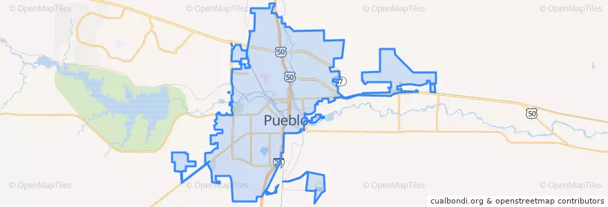 Mapa de ubicacion de Pueblo.
