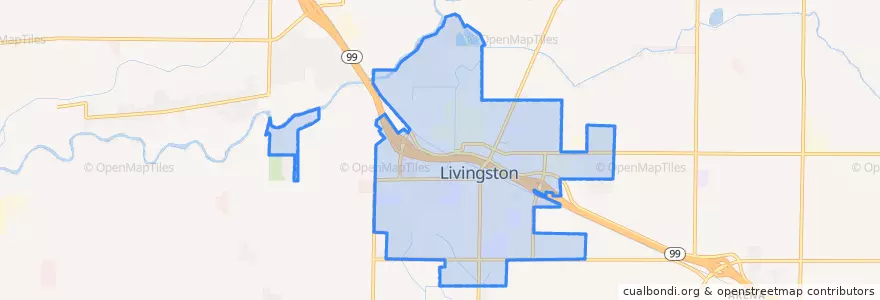 Mapa de ubicacion de Livingston.