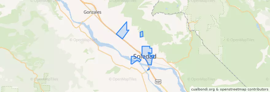 Mapa de ubicacion de Soledad.
