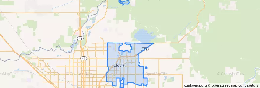 Mapa de ubicacion de Clovis.