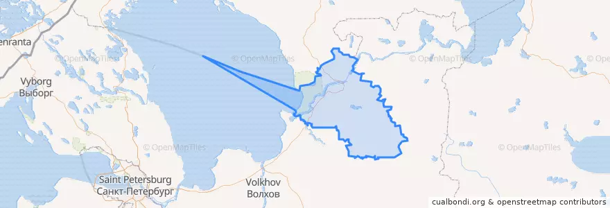 Mapa de ubicacion de Лодейнопольский район.