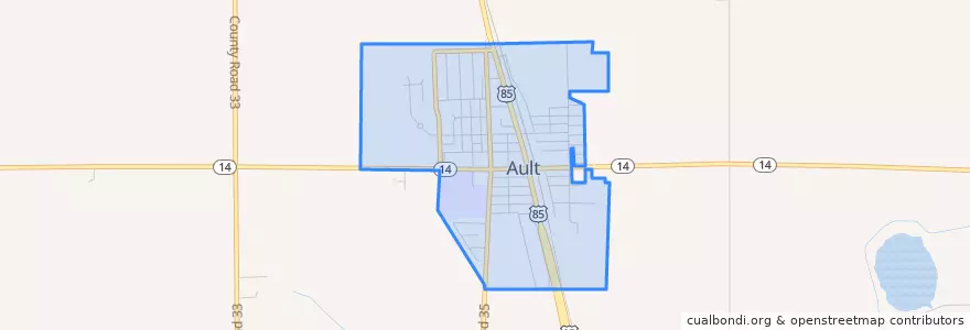 Mapa de ubicacion de Ault.