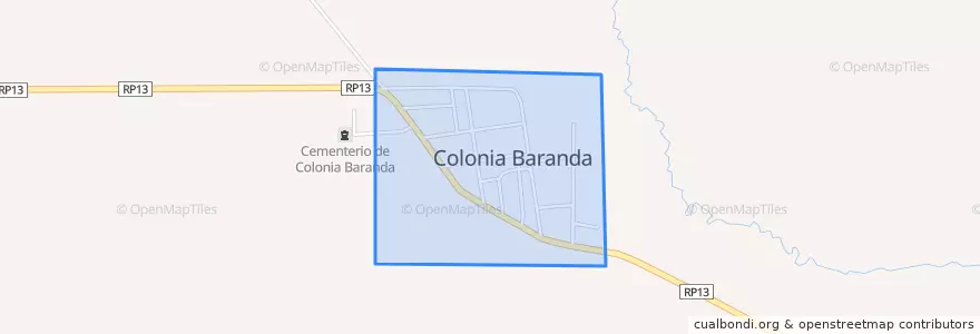 Mapa de ubicacion de Colonia Baranda.