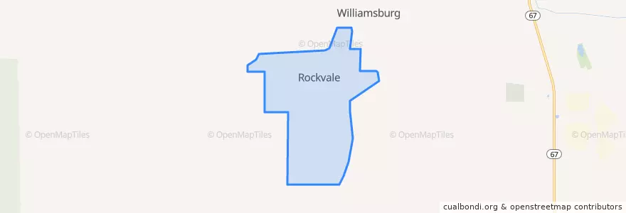 Mapa de ubicacion de Rockvale.