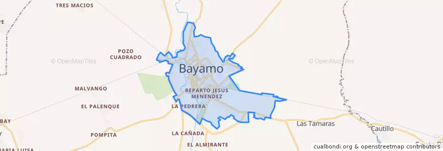 Mapa de ubicacion de Ciudad de Bayamo.