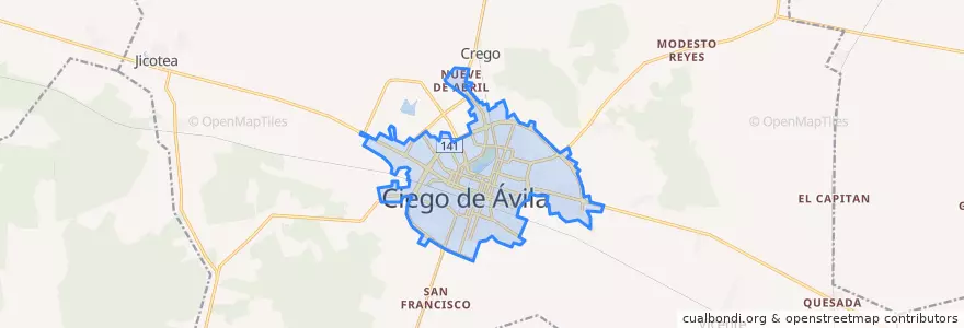 Mapa de ubicacion de Ciudad de Ciego de Ávila.