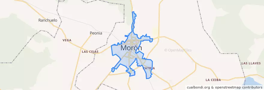 Mapa de ubicacion de Ciudad de Morón.