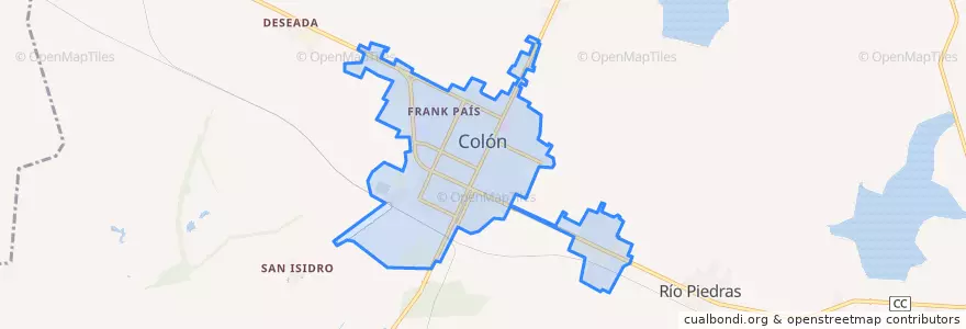Mapa de ubicacion de Ciudad de Colón.