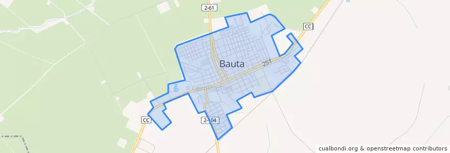 Mapa de ubicacion de Ciudad de Bauta.