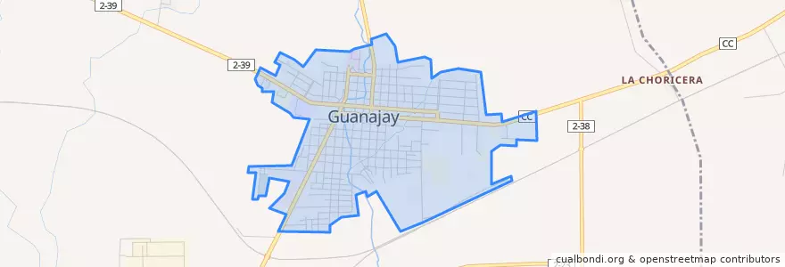 Mapa de ubicacion de Ciudad de Guanajay.
