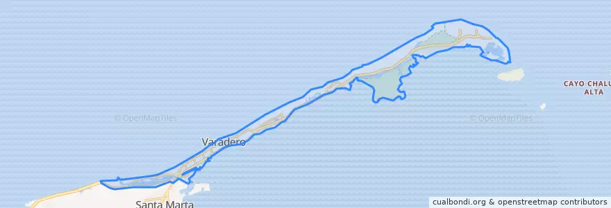 Mapa de ubicacion de Varadero.