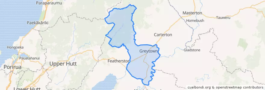 Mapa de ubicacion de Greytown Community.