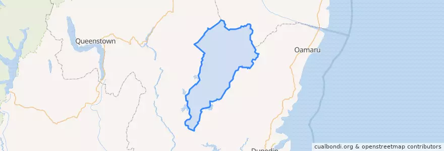 Mapa de ubicacion de Maniototo Community.