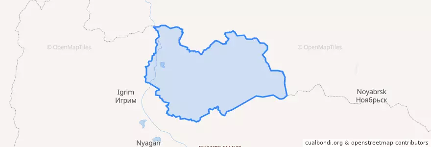 Mapa de ubicacion de Белоярский район.
