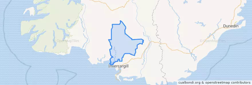 Mapa de ubicacion de Oreti Community.